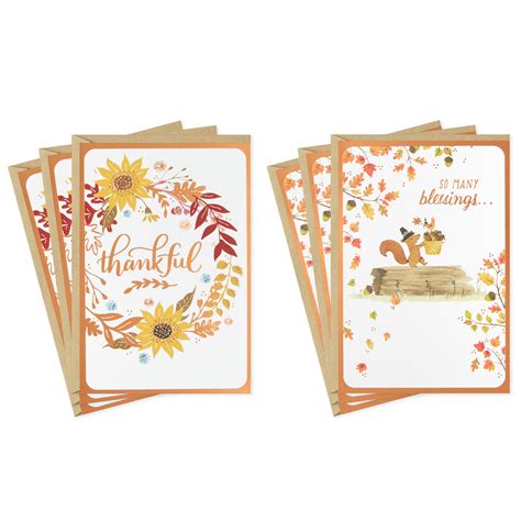 Assorted Religious Thanksgiving Cards, Pack of 6 - Boxed Cards | Hallmark