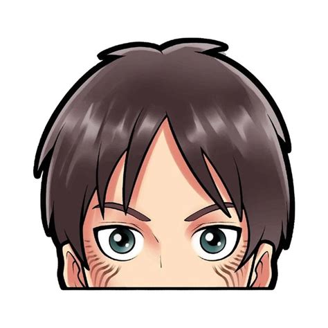 Attack on Titan 'Eren | Serious' Vinyl Car Peeker Sticker - Little ...