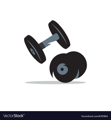 Dumbbells cartoon Royalty Free Vector Image - VectorStock