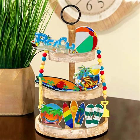 The Holiday Aisle® 16Pcs Summer Party Decorations Beach Theme Wooden ...