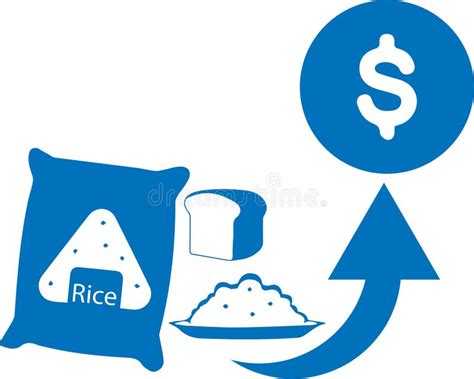 Food Price Hike Icon, Food Icon, Food Price High Blue Vector Icon Stock ...