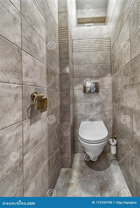 Toilet Bowl in the Toilet Room Modern Design Stock Photo - Image of ...