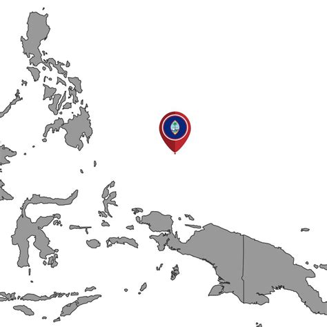 Pin map with Guam flag on world map. Vector illustration. 14214696 Vector Art at Vecteezy