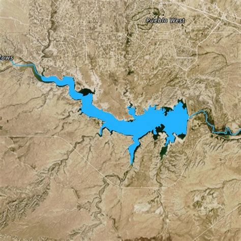 Detailed Map Of Pueblo Reservoir