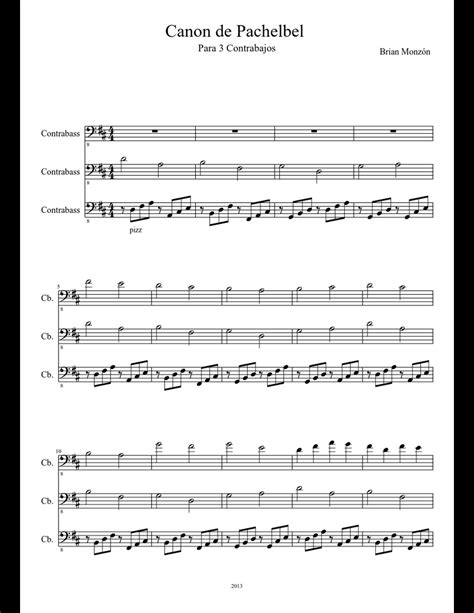 Pachelbel sheet music download free in PDF or MIDI