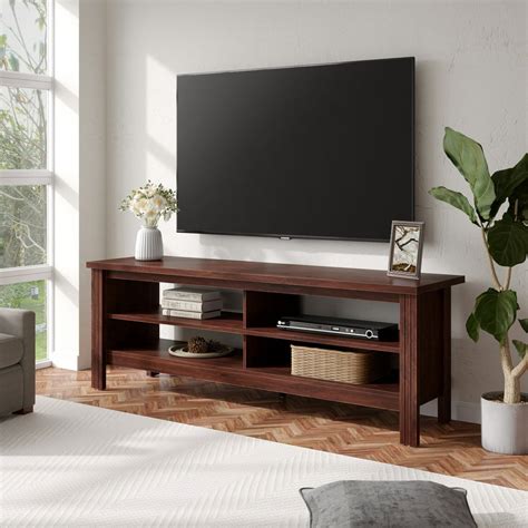 WAMPAT TV Stand for 65 inch TV Entertainment Center, Wood TV Console ...