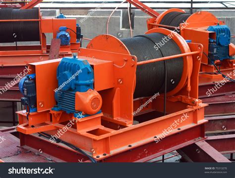 Industrial Stage Winch Shaft Sinking Underground Stock Photo 75313270 ...