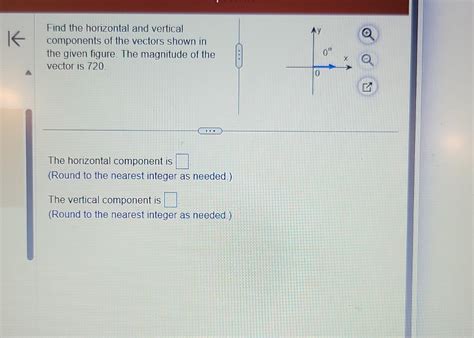 Solved Find the horizontal and vertical components of the | Chegg.com