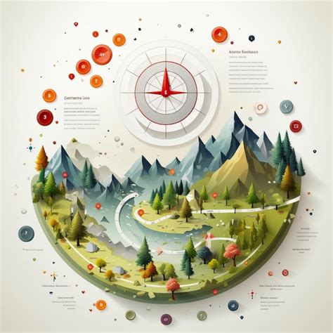 Premium Vector | Flat design vector navigation design on white background