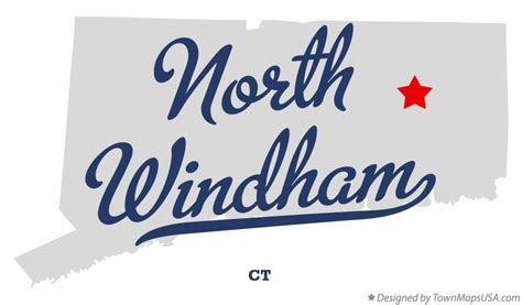 Map of North Windham, CT, Connecticut