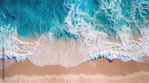 Ocean waves on the beach as a background. Beautiful natural summer ...