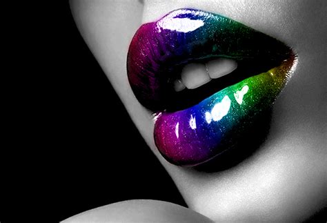 rainbow lips by nicolecat1 on DeviantArt