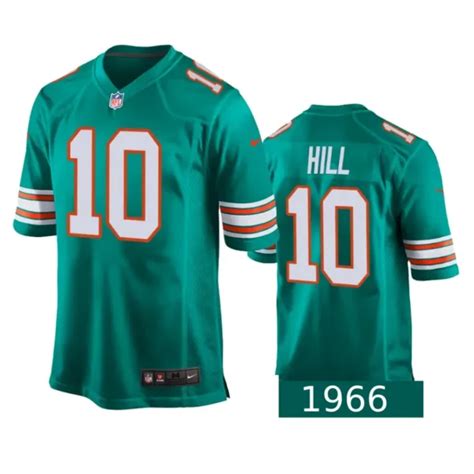 Tyreek Hill Jersey Aqua Miami Dolphins 1966 Throwback Game