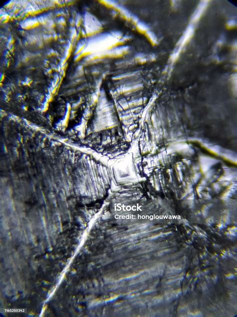 Salt Crystal Under Microscope Stock Photo - Download Image Now - Magnification, Crystal ...