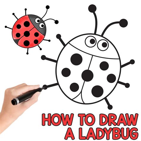 How to Draw a Ladybug - Easy Peasy and Fun