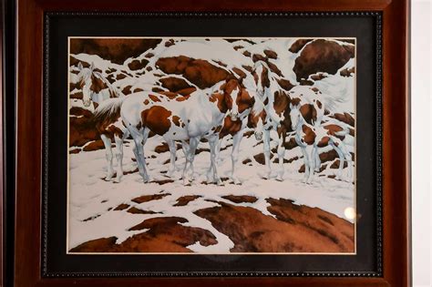 Bev Doolittle "Woodland Encounter" and "Pintos" Offset Lithograph Prints : EBTH