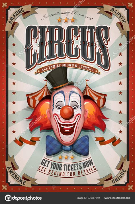 Vintage Circus Poster With Big Top Stock Vector Image by ©benchyb #276667340