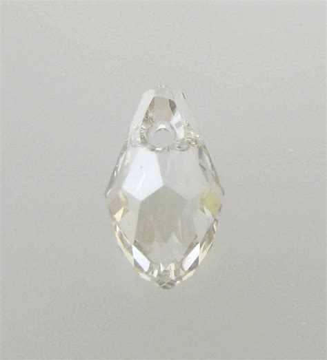 6007 - 7x4mm Swarovski Small Briolette Pendant - Silver Shade | Crystal ...