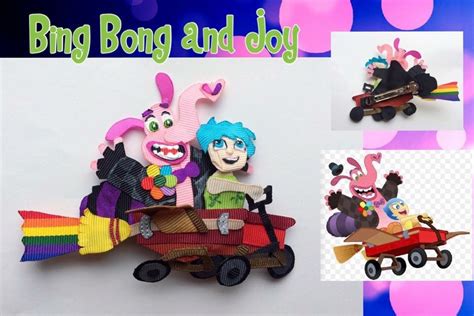 Inside Out - Bing Bong & Joy riding rocket - the red wagon hair clip - How cute is this!! By ...