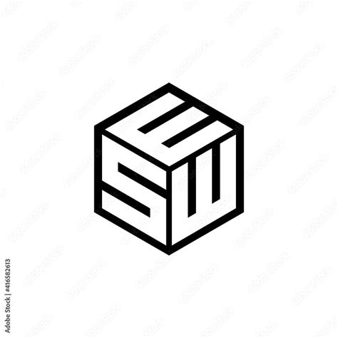 SWE letter logo design with white background in illustrator, cube logo, vector logo, modern ...