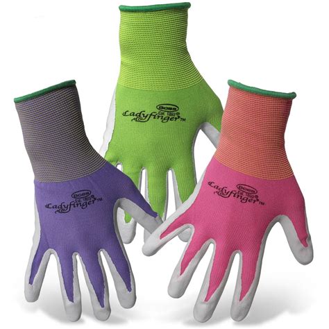 8438XS X-Small LadyFinger Women's Nitrile Palm Gloves Asst Colors - Walmart.com - Walmart.com