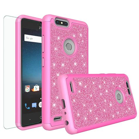 ZTE Sequoia Z982 Case, ZTE Blade Z Max, Slim Luxury Glitter Bling Cover w/ [HD Screen Protector ...