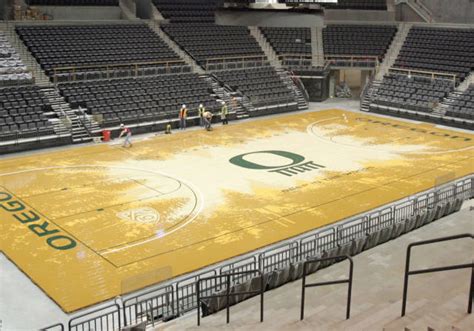 Ducks unveil funky new floor at new arena - Arena Digest