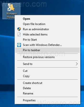 How to Pin Any Folder to Taskbar in Windows 10