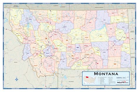 Montana County Map With Seats