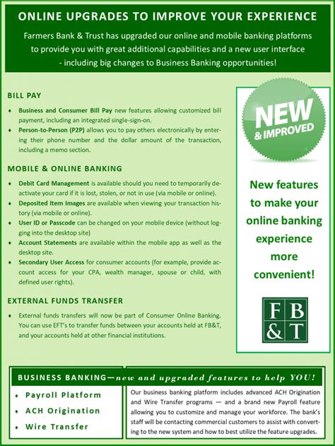 Online Banking Update - Farmers Bank & Trust