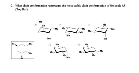 What Chair Conformation Represents The Most Stable... | Chegg.com