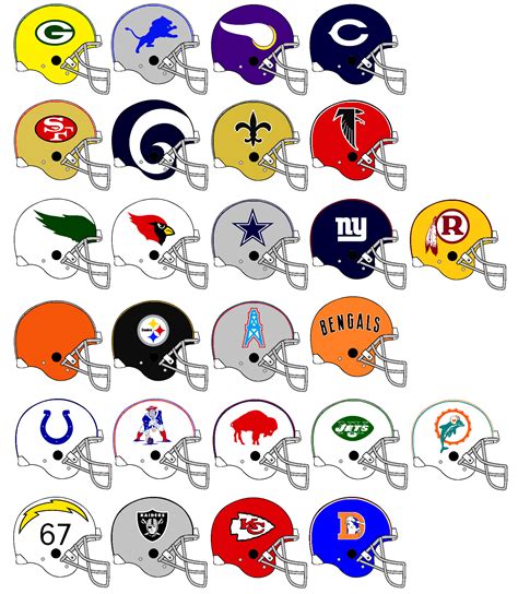 NFL Team Helmets 1970 by Chenglor55 on DeviantArt