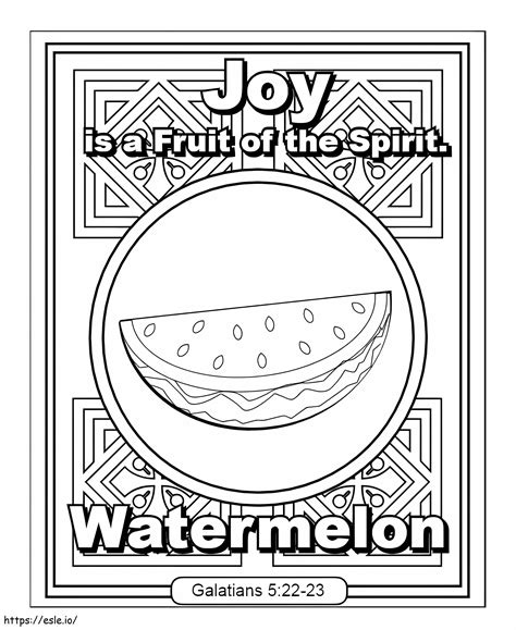 Joy Fruit Of The Spirit coloring page