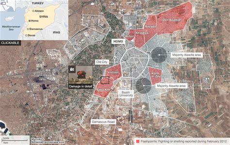 Syria unrest: Maps and videos of Homs fighting - BBC News