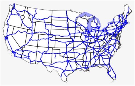 Usa Clipart Usa Road Map - Us Interstate Highway System , Free ...