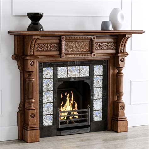 19th Century Antique Oak Fireplace 3D | CGTrader