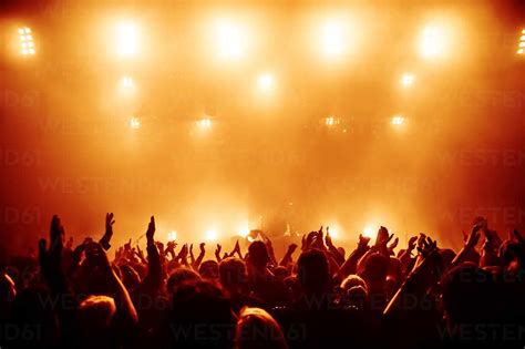 Crowd At Music Concert stock photo