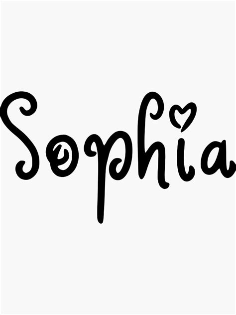 "Sophia name" Sticker for Sale by ghadirjo | Redbubble