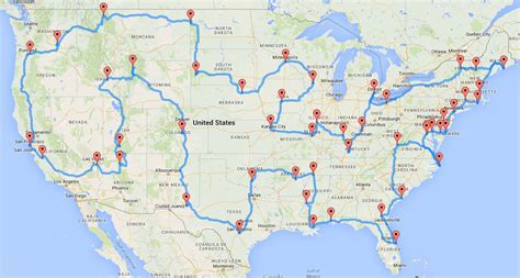 This Map Shows the Ultimate U.S. Road Trip