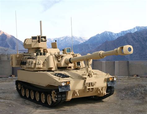 HD wallpaper m109a6 paladin american self-propelled howitzer mountain