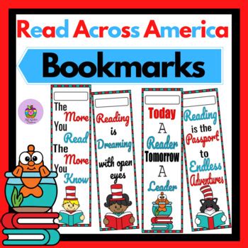 Read Across America Bookmarks- Fun Printable Activity- Reading Prop 2022