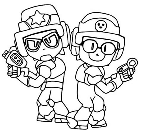 Coloring page Brawl Stars - Starr Toon : Larry & Lawrie 3