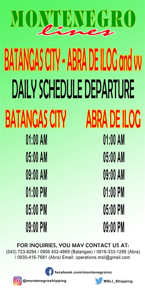 2020 Montenegro Lines Batangas-Abra de Ilog: Schedule, Fare and Booking