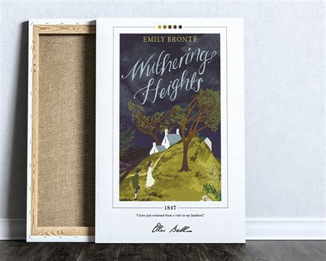 Wuthering Heights Book Cover Poster Charlotte Bronte, Wuthering Heights ...