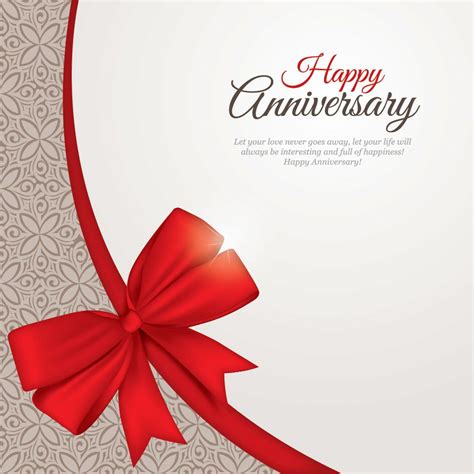 Beautiful Anniversary Card Template - Vector download