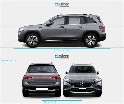 Mercedes-Benz EQB 2021-present Dimensions Side View