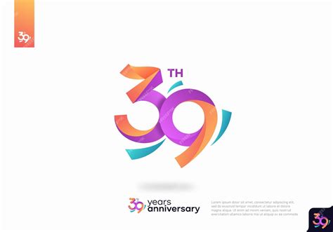 Premium Vector | Number 39 logo icon design, 39th birthday logo number, anniversary 39