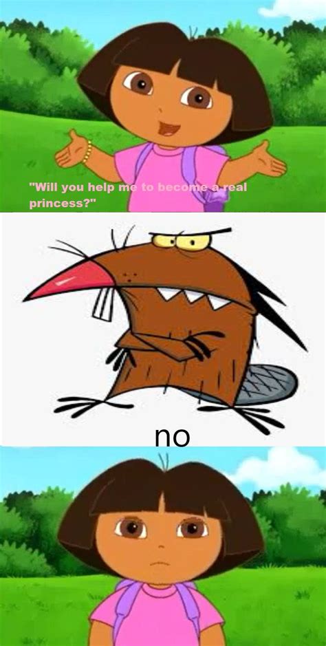 Reupload Who Said No To Dora Blank Meme By ang by julinhafidelis on DeviantArt