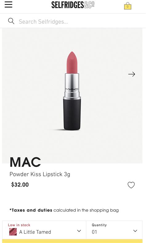 MAC Powder Kiss Lipstick - A Little Tamed, Beauty & Personal Care, Face ...
