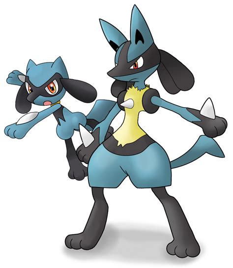 Lucario and Riolu by Captain-Dunsparce on DeviantArt